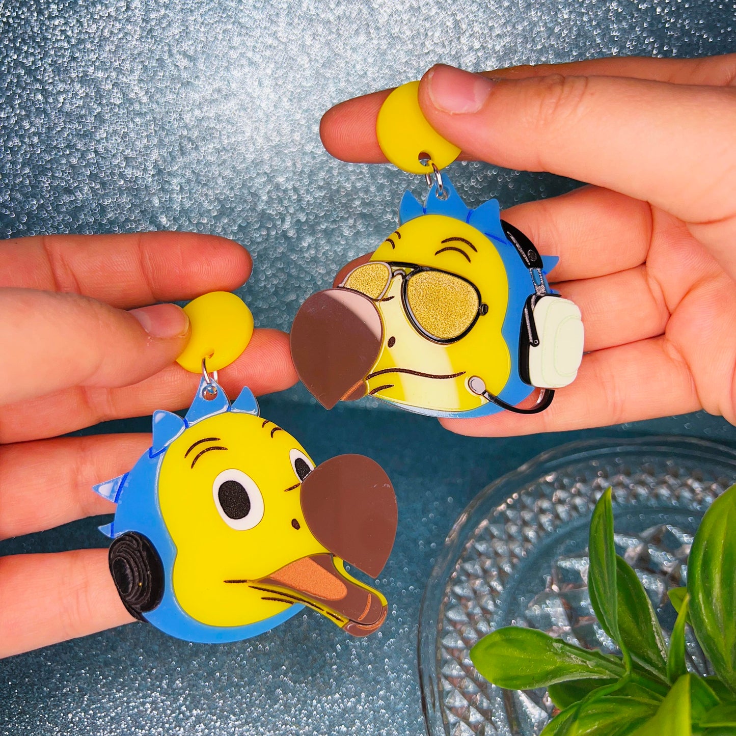 Orville & Wilbur Acrylic Earrings