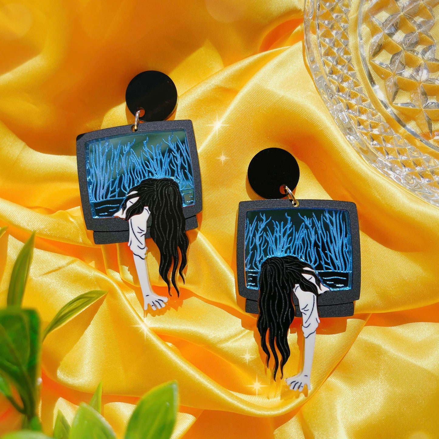 Samara Ring Acrylic Earrings, Keychains, Pins