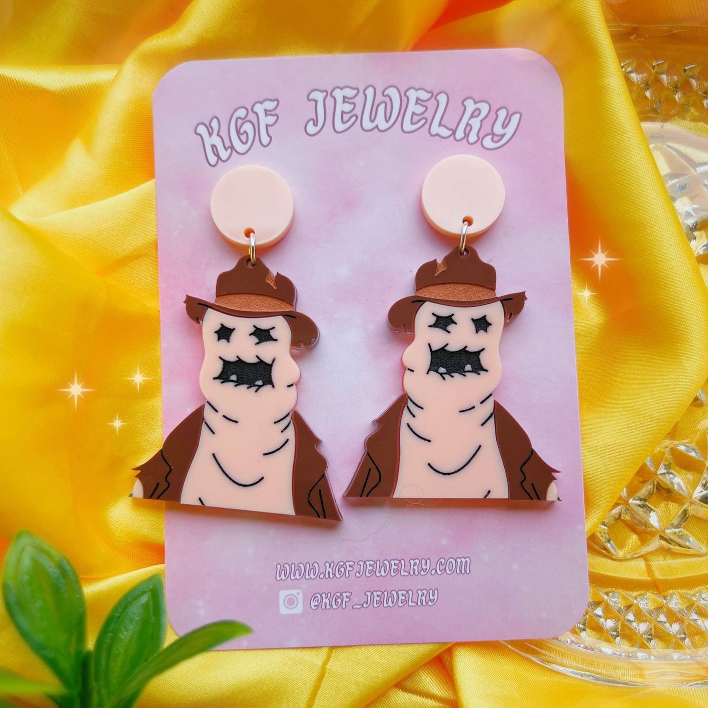Taffy Man Acrylic Earrings & Keychains