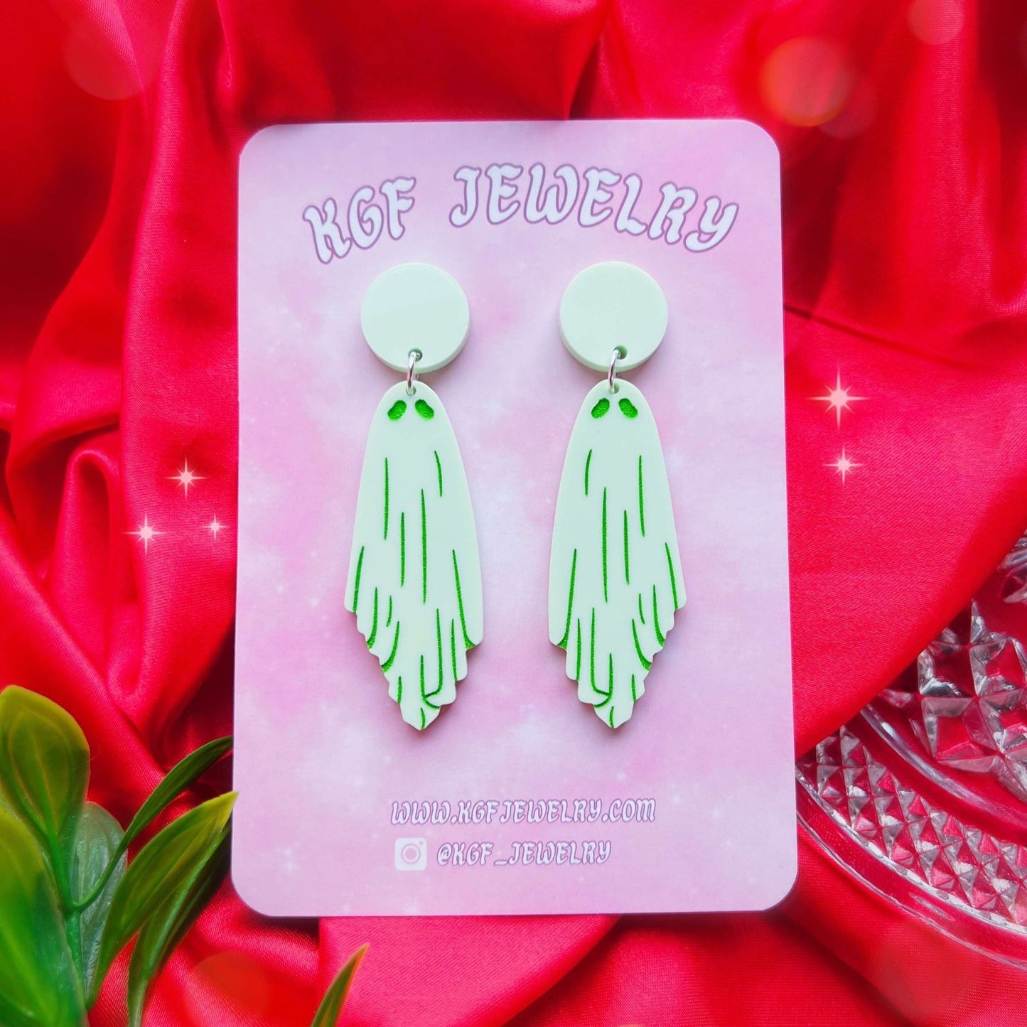 Pastel Ghosts Acrylic Earrings & Keychains