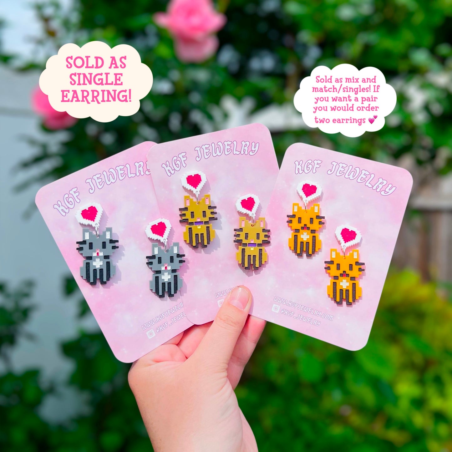 Stardew Cats & Dogs Single Mix & Match Acrylic Earrings, Keychains & Pins