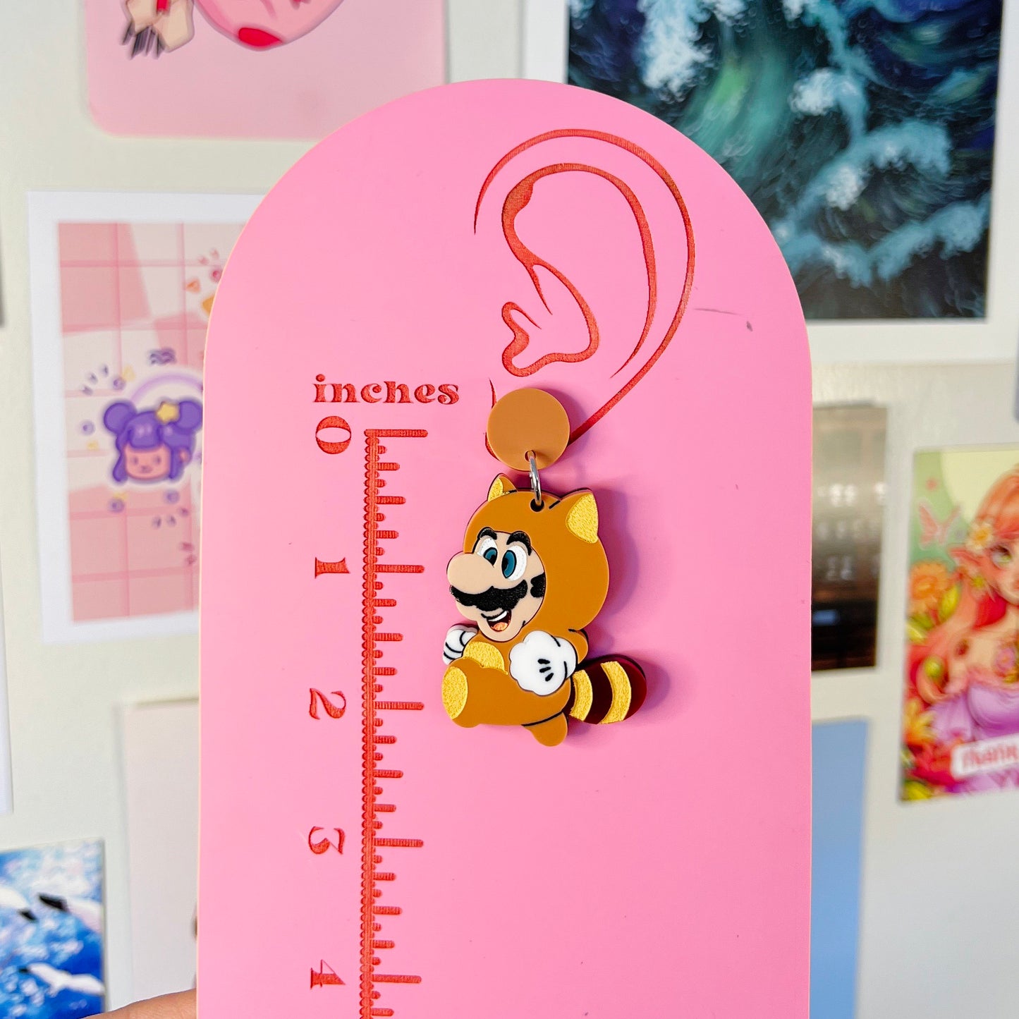 Tanuki & Frog Bros Acrylic Earrings, Keychains, Pins