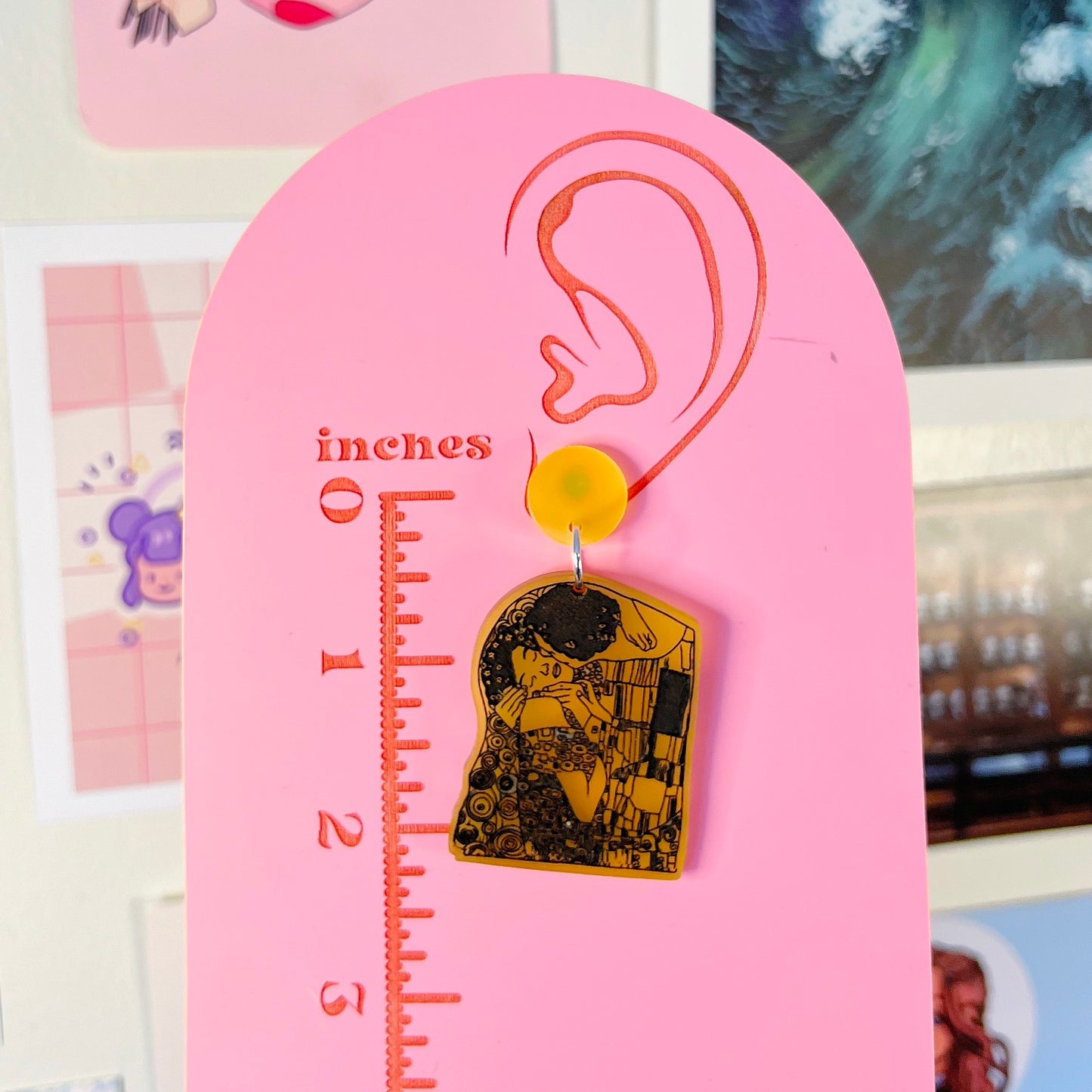 The Kiss Acrylic Earrings, Keychains