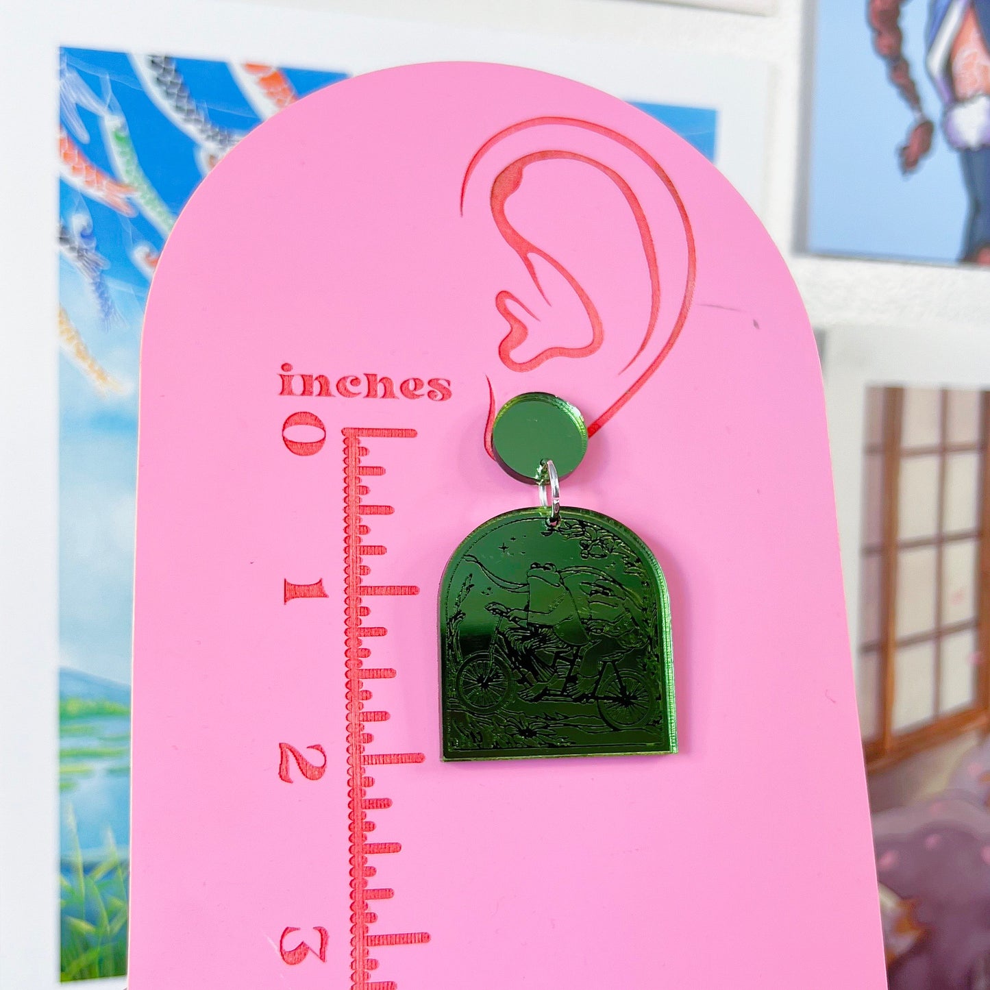 Frog & Toad Acrylic Earrings, Keychain, Pin