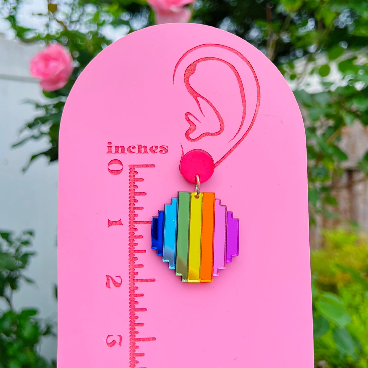 Prismatic Shard Acrylic Earrings, Keychains & Pins