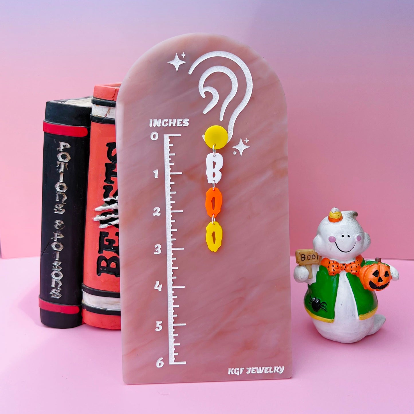 Candy Corn Boo Dangles Acrylic Earrings & Keychains