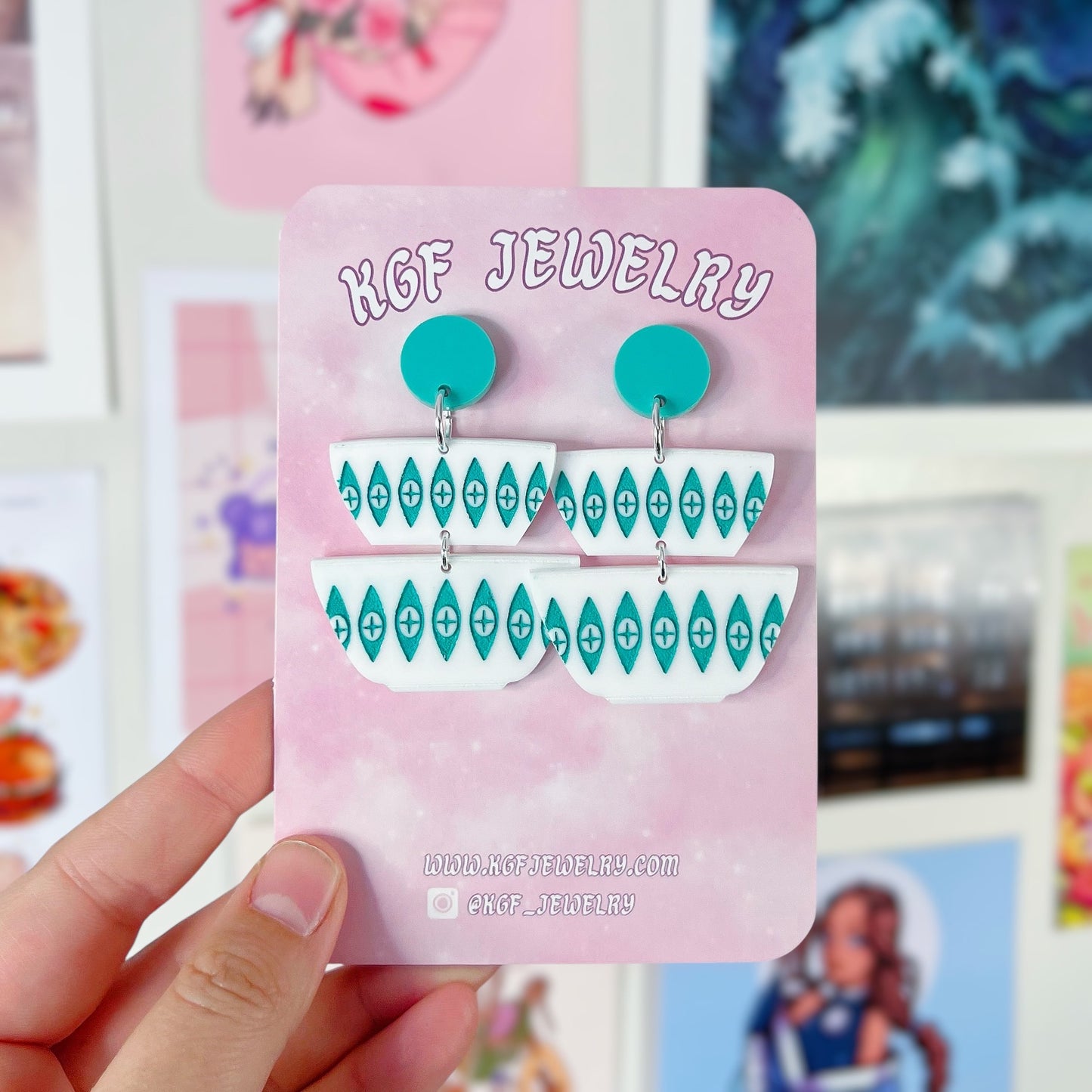 Eyes Pyrex Bowls Acrylic Earrings & Keychain