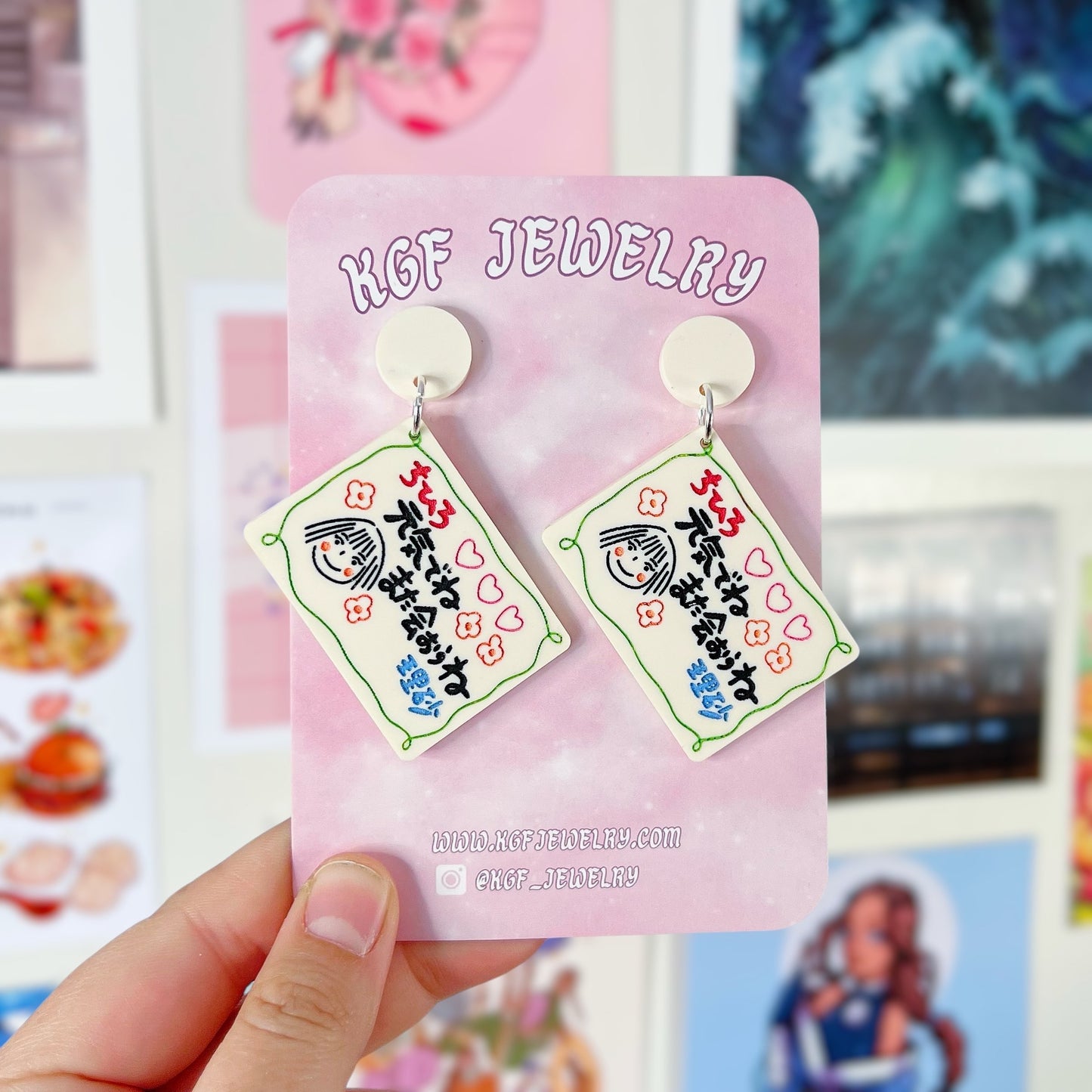 Chihiro's Note Acrylic Earrings, Keychain, Pins