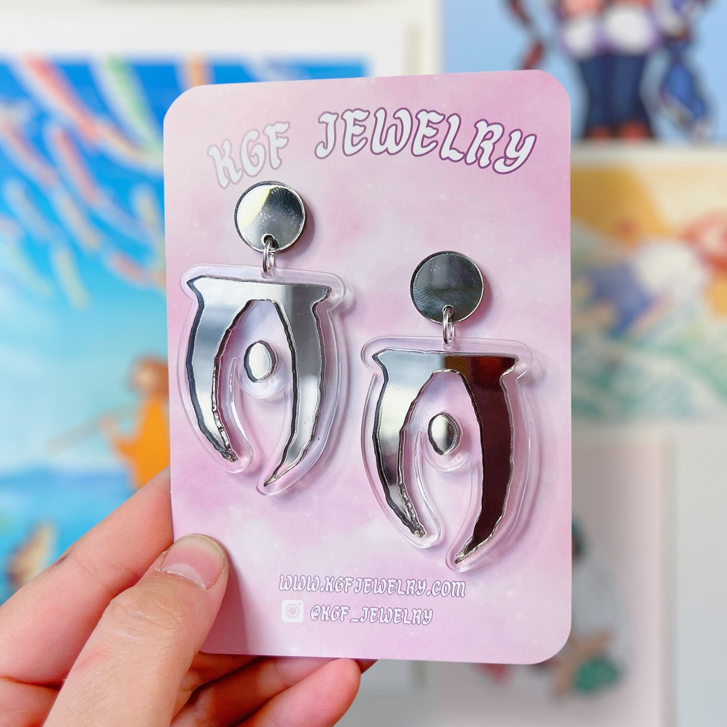 Oblivion Daedric O Acrylic Earrings