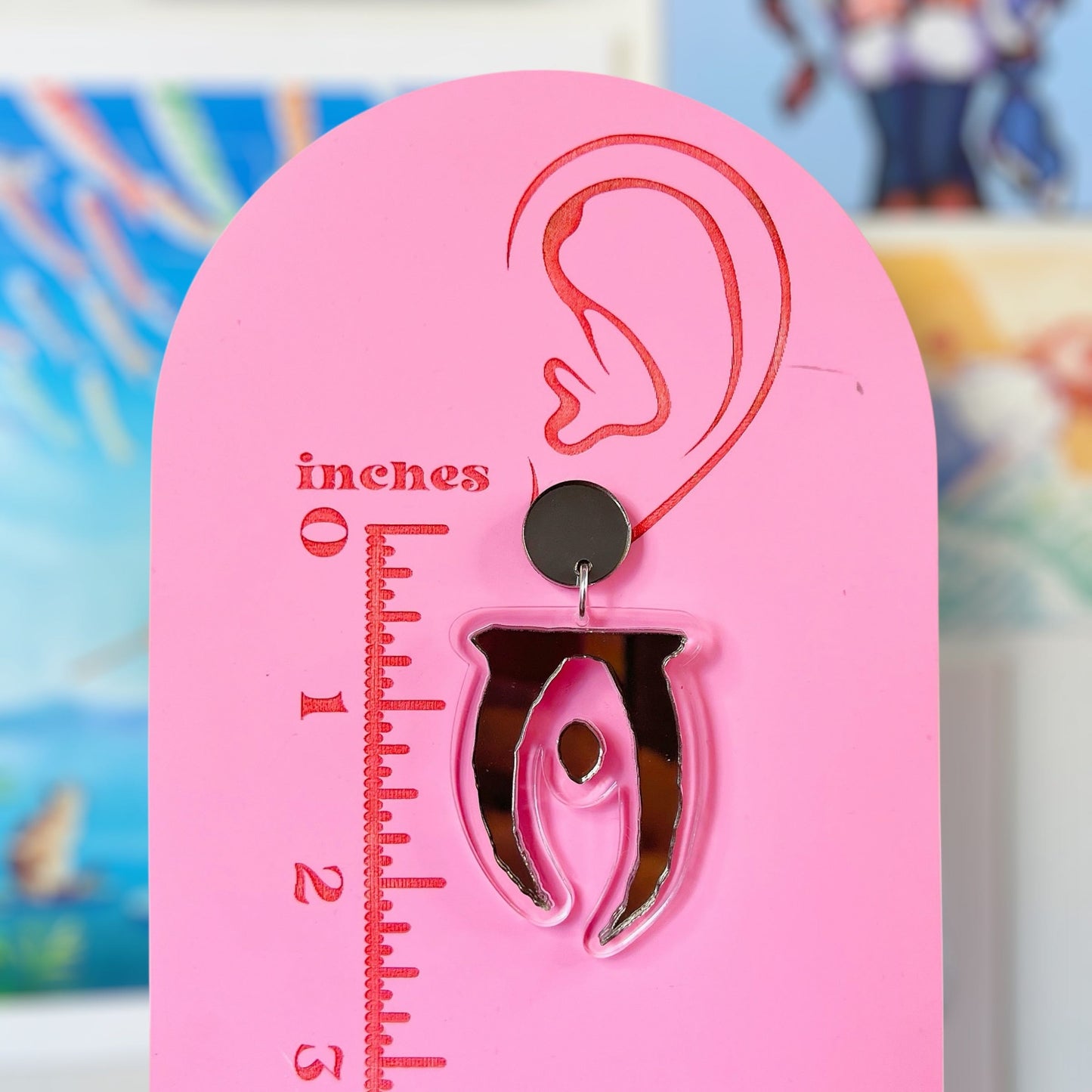 Oblivion Daedric O Acrylic Earrings