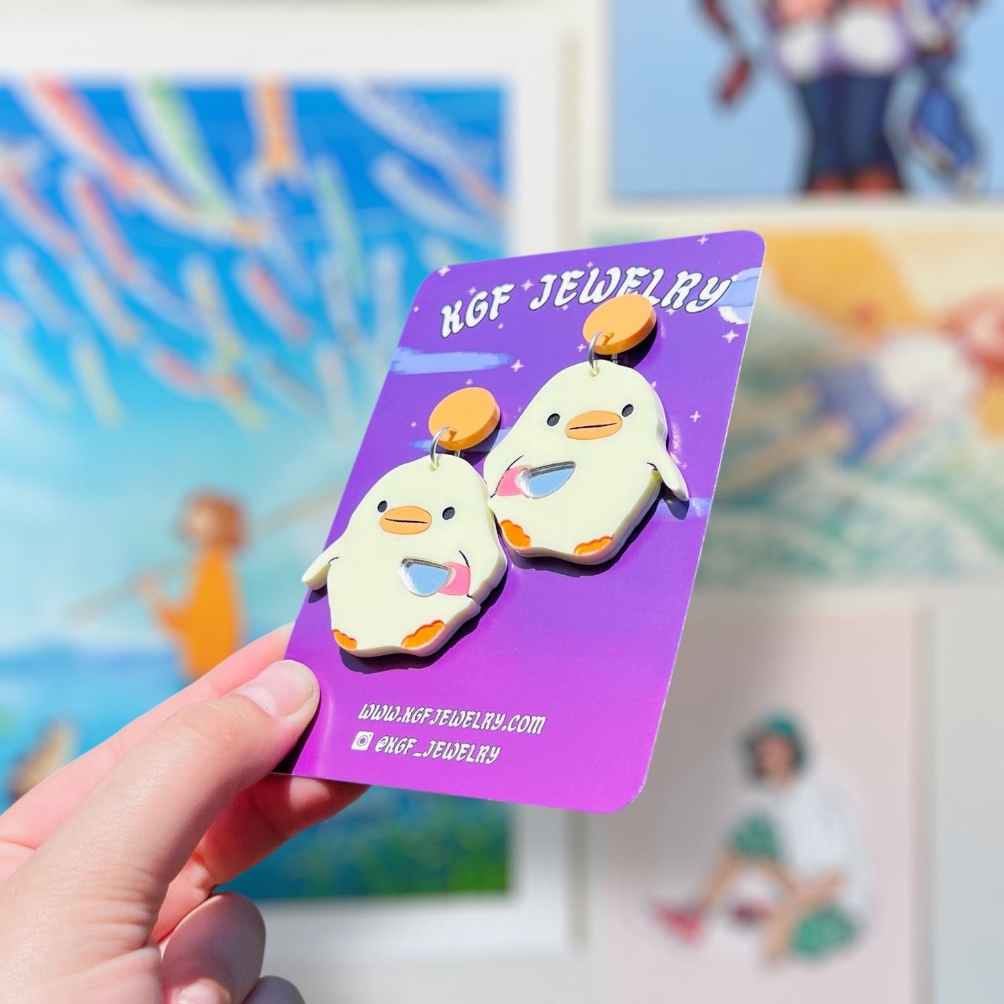 Knife Duck Acrylic Keychain