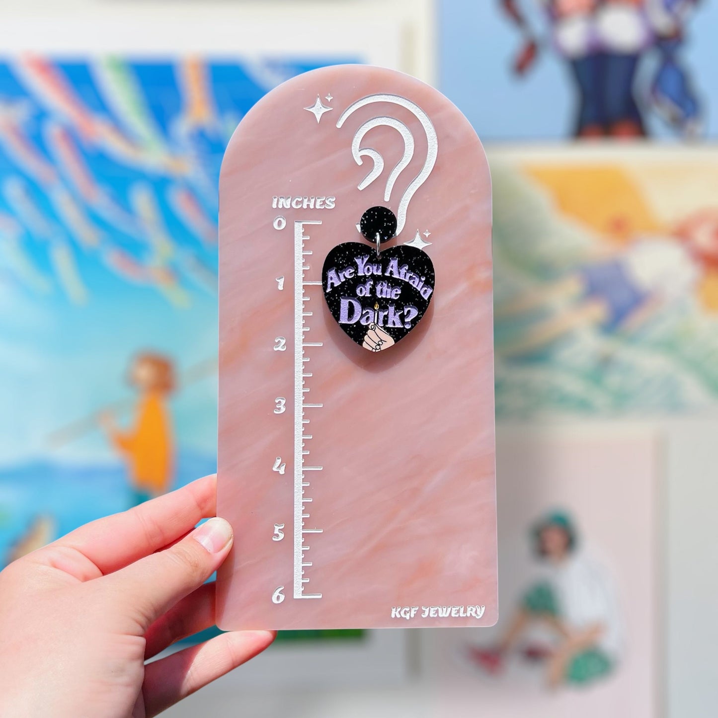 Afraid of the Dark Acrylic Earrings & Keychains