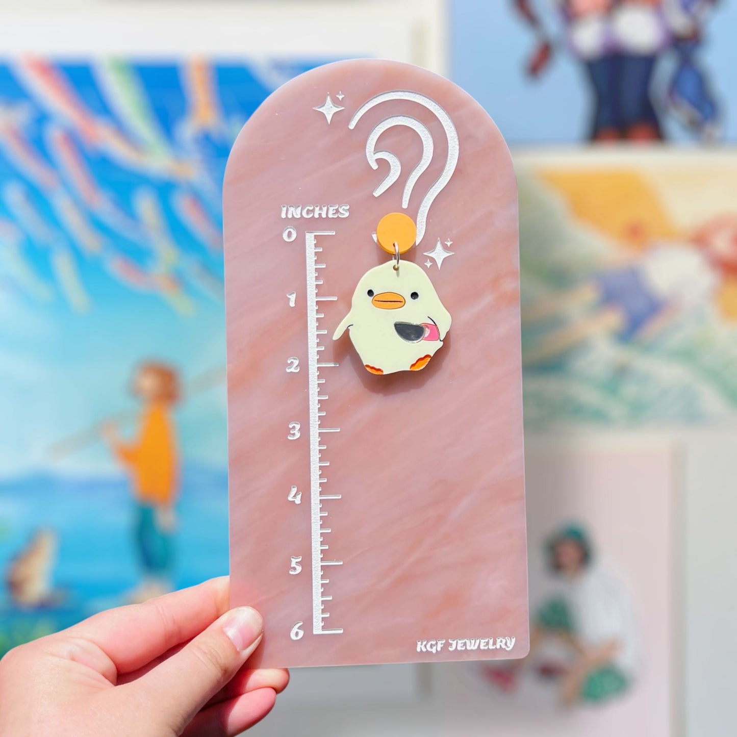 Knife Duck Acrylic Keychain