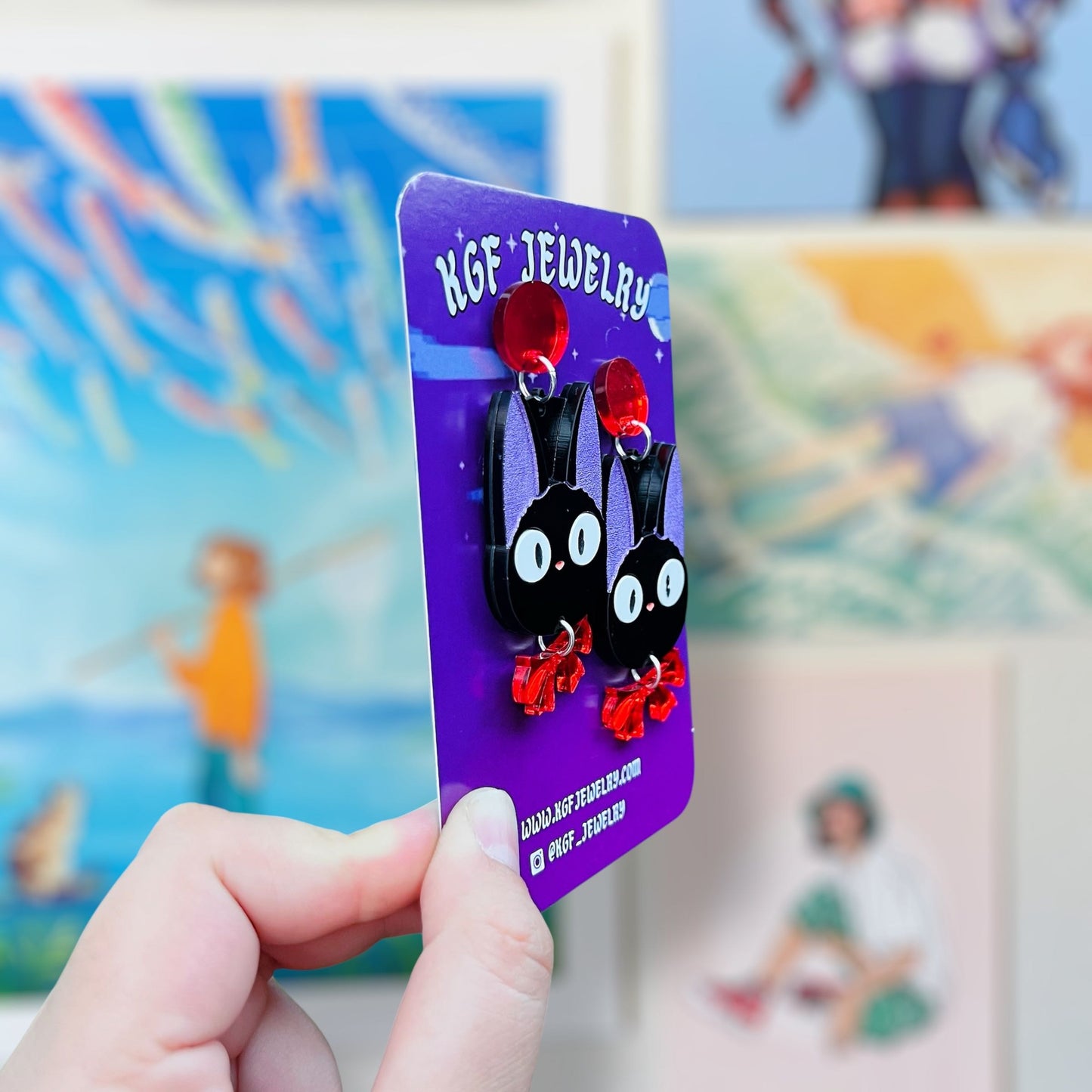 Jiji Acrylic Earrings & Keychains