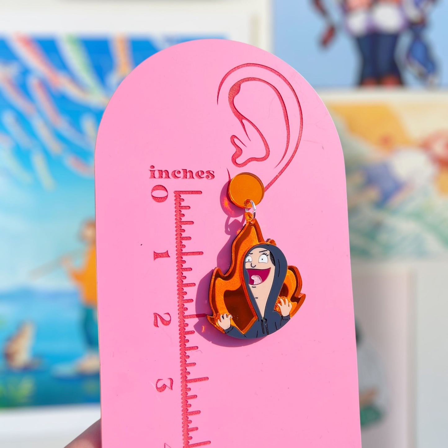 Fire Louise Acrylic Earrings & Keychains