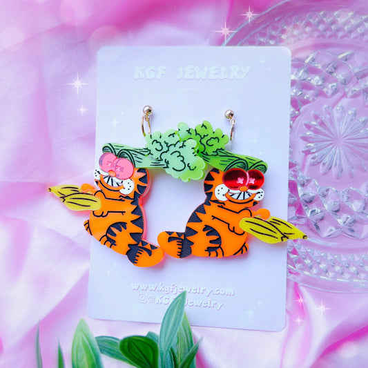 Veggie Monster Garf Acrylic Earrings