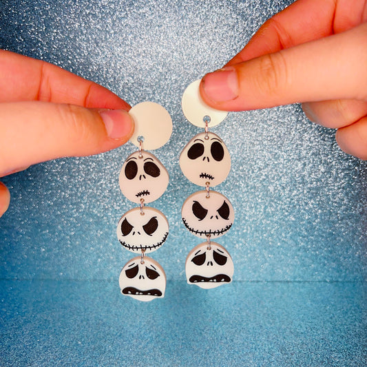 Jack Skelly Acrylic Earrings & Keychain