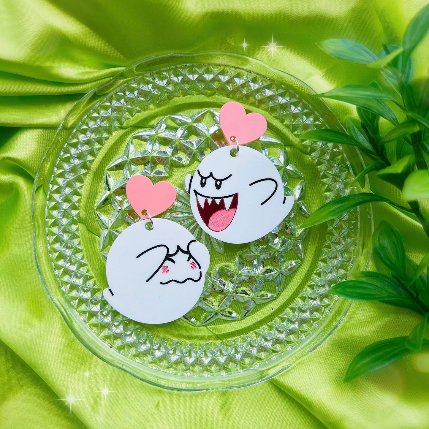 Boo Ghosts Acrylic Earrings