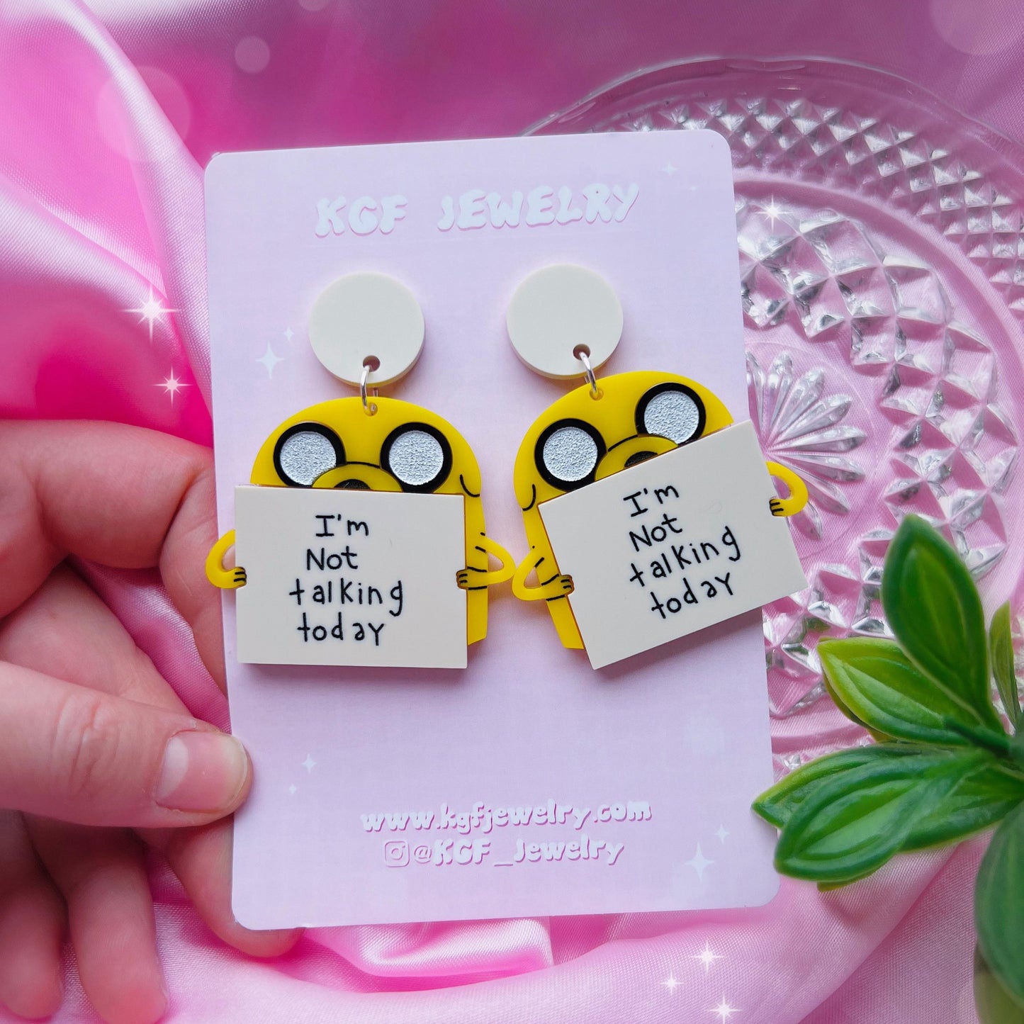 Jake's Sign Acrylic Earrings, Keychain & Pin