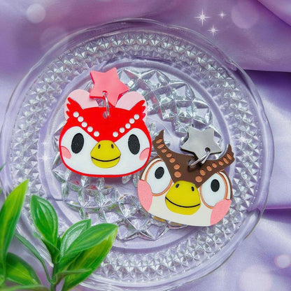 Celeste & Blathers Acrylic SINGLE Earring, Keychain & Pin