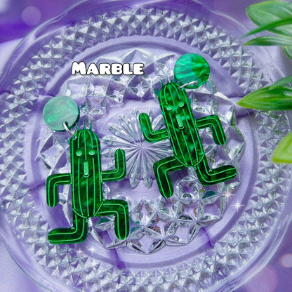 Cactuar Acrylic SINGLE Earrings, Keychains & Pins