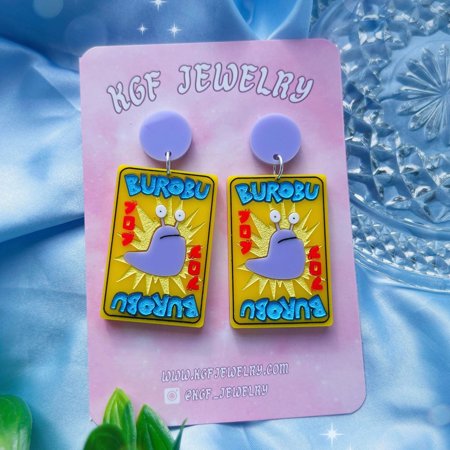 Burobu Card Acrylic Earrings, Keychains, Pins