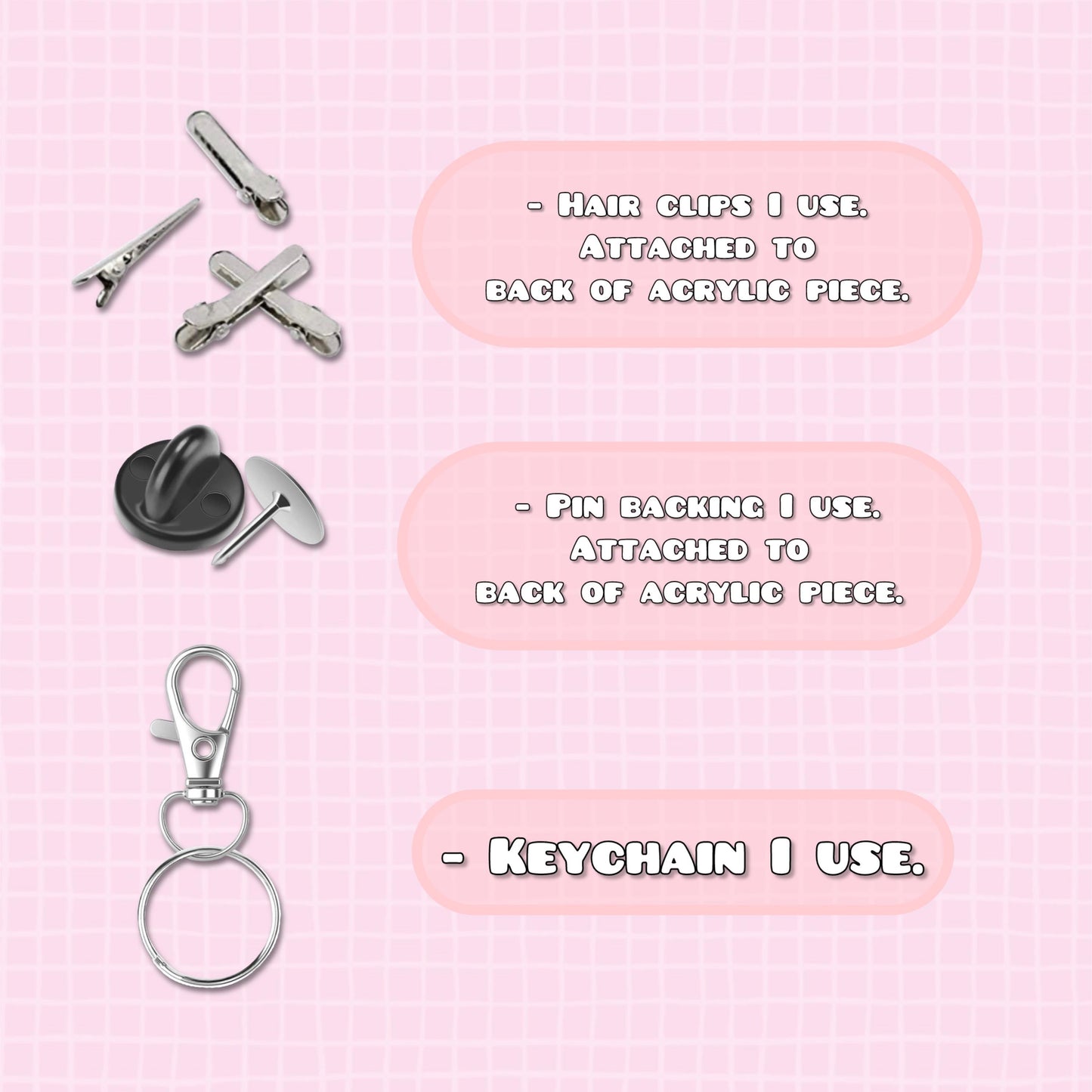 DIY Card Acrylic Earrings, Keychain, Pin