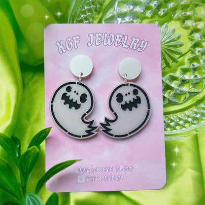 Ghost Boy Acrylic Earrings, Keychains, Pins