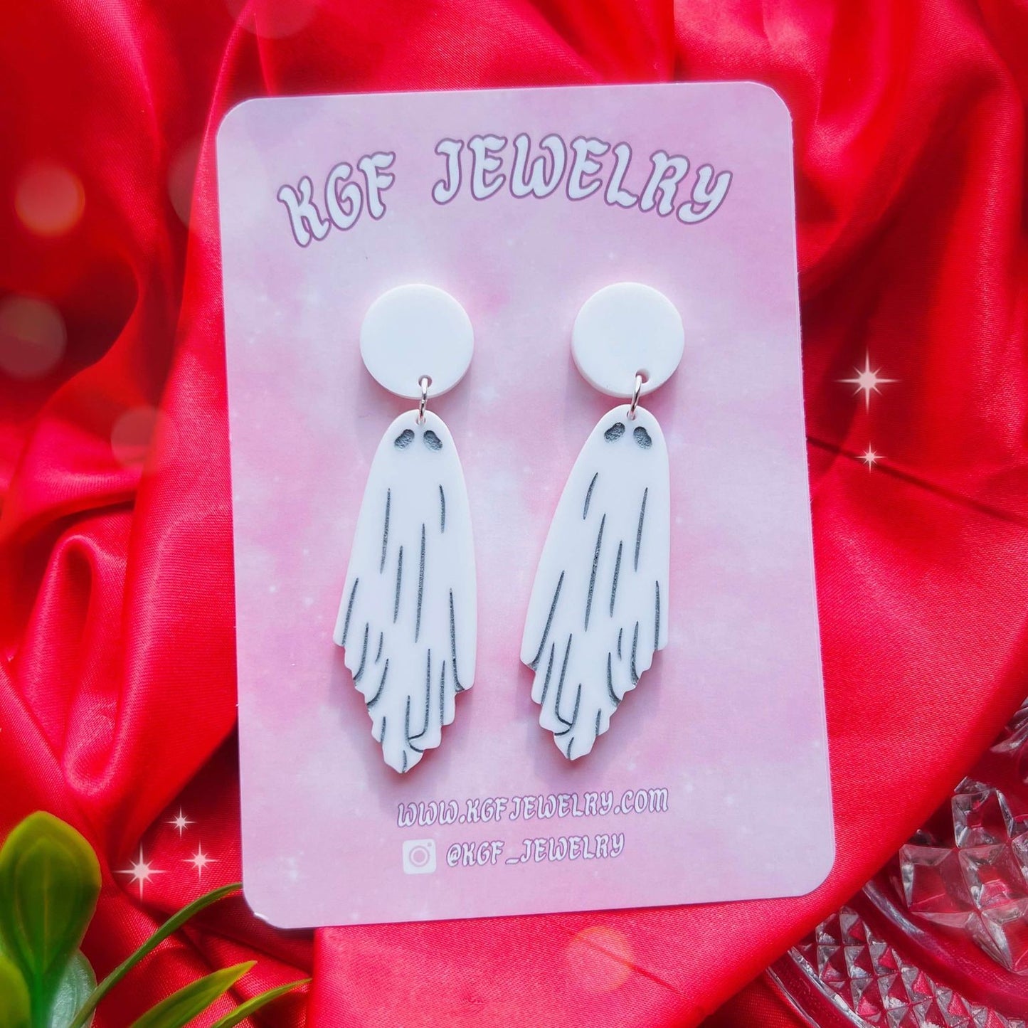 Pastel Ghosts SINGLE Acrylic Earrings, Keychains & Pins