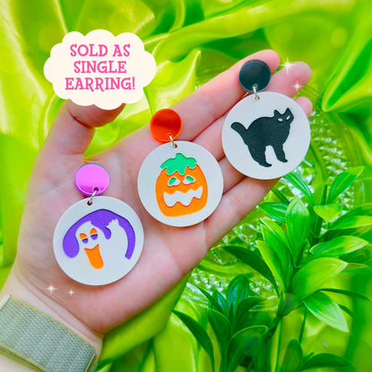 Spooky Cookies SINGLE Acrylic Earrings, Keychains & Pins