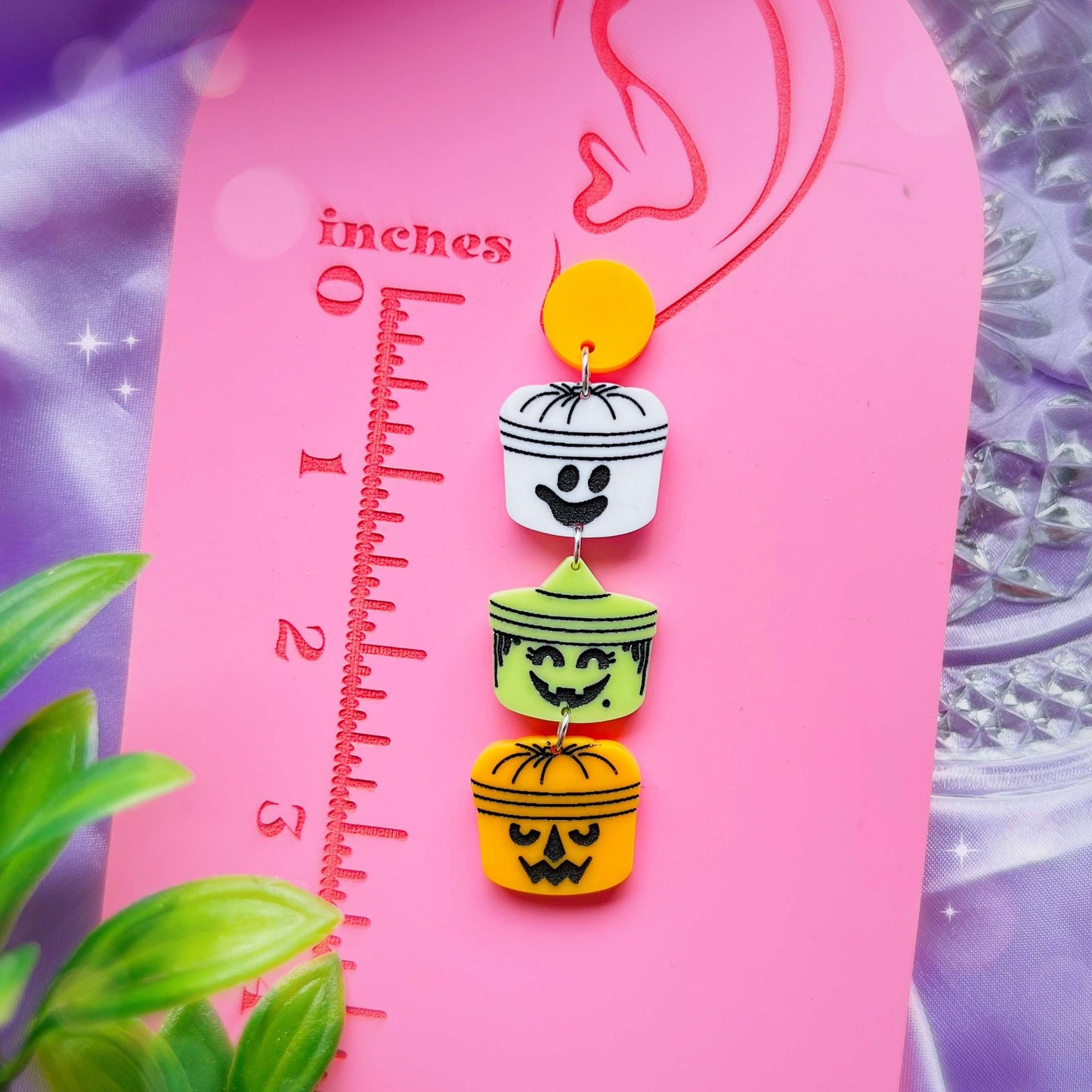 Halloween Buckets Acrylic Earrings & Keychains