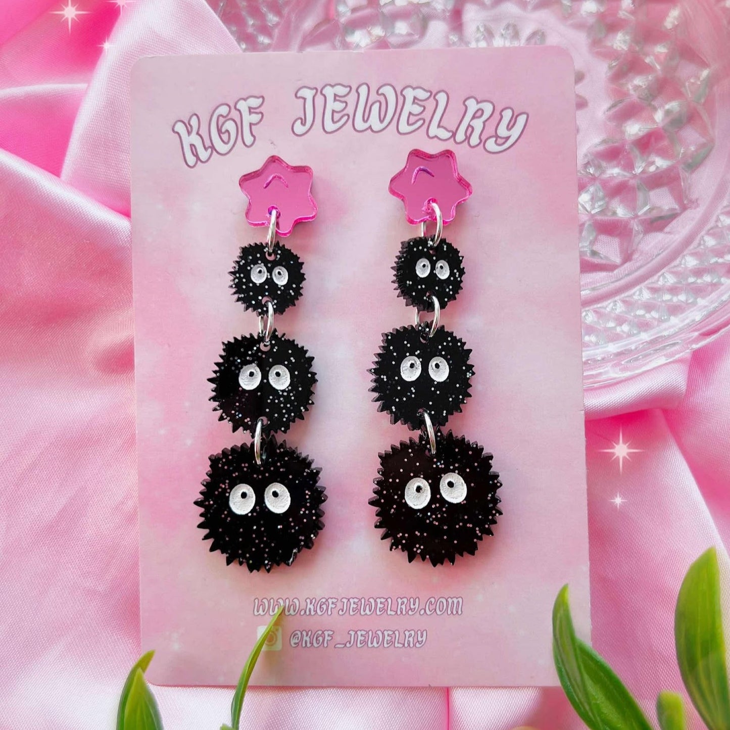 Soot Sprites Acrylic Earrings, Keychains & Pins