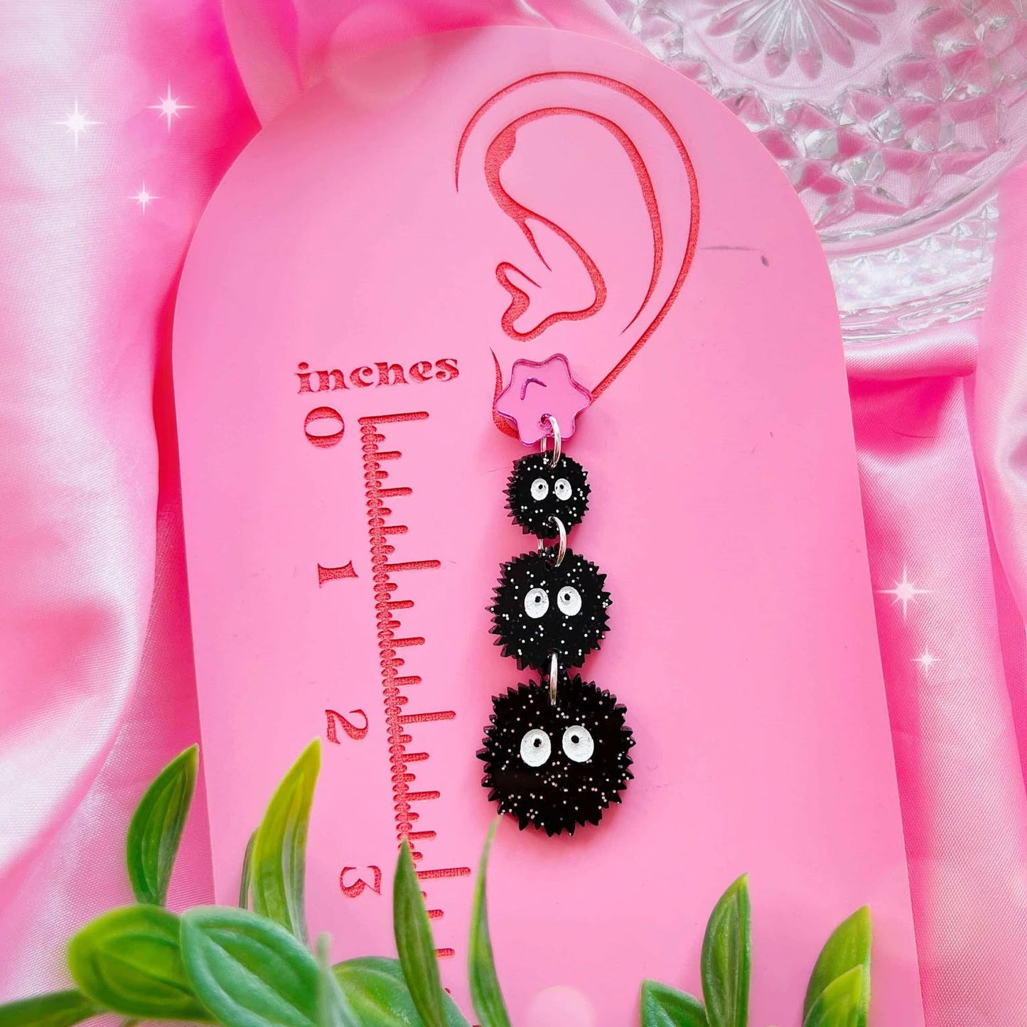 Soot Sprites Acrylic Earrings, Keychains & Pins