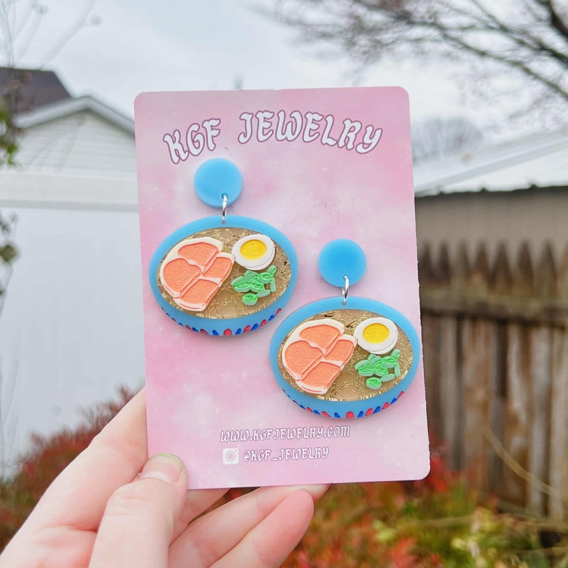 Ponyo Ramen Acrylic Earrings, Keychains & Pins