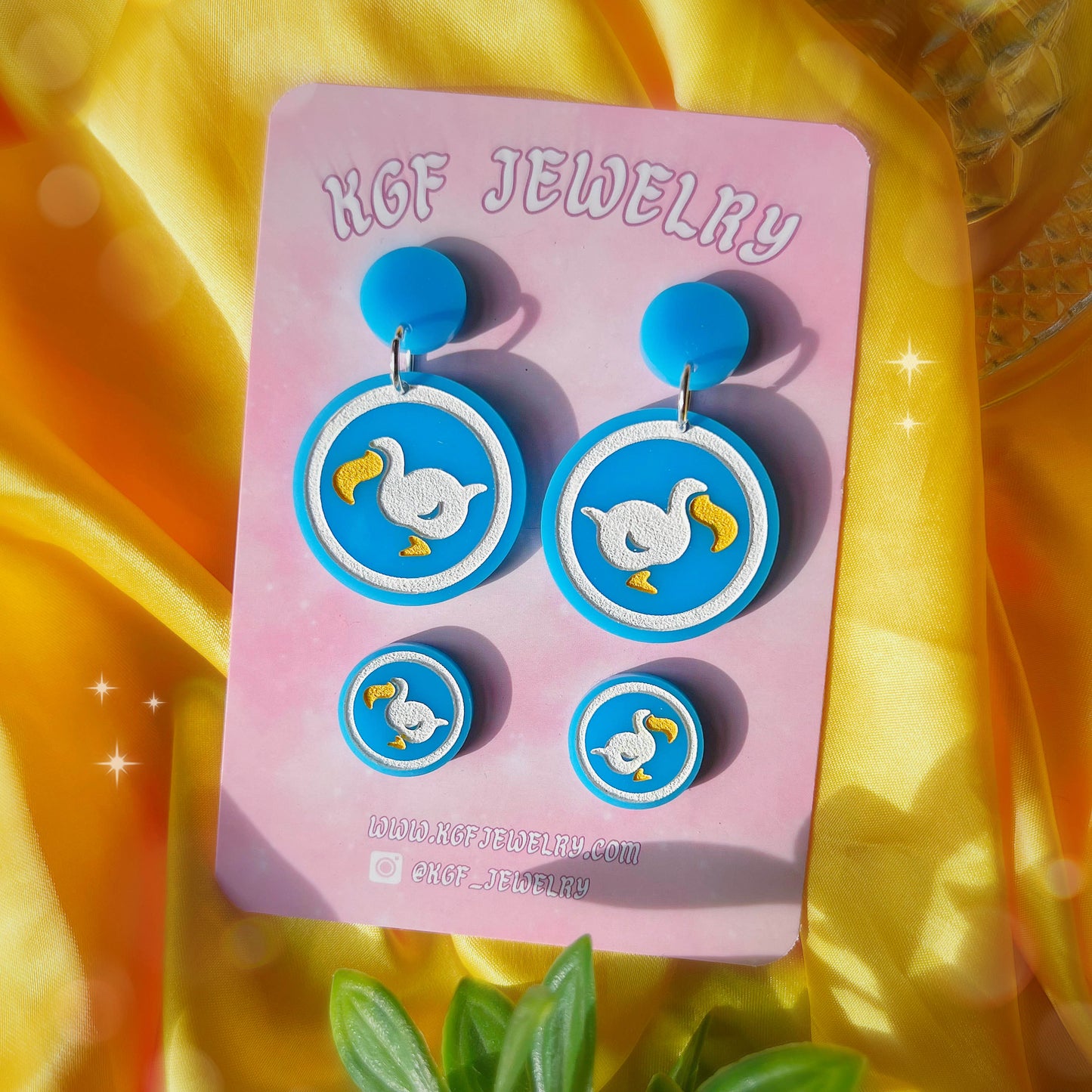 Dodo Airlines Logo Acrylic Earrings, Keychains, Pins, Magnets