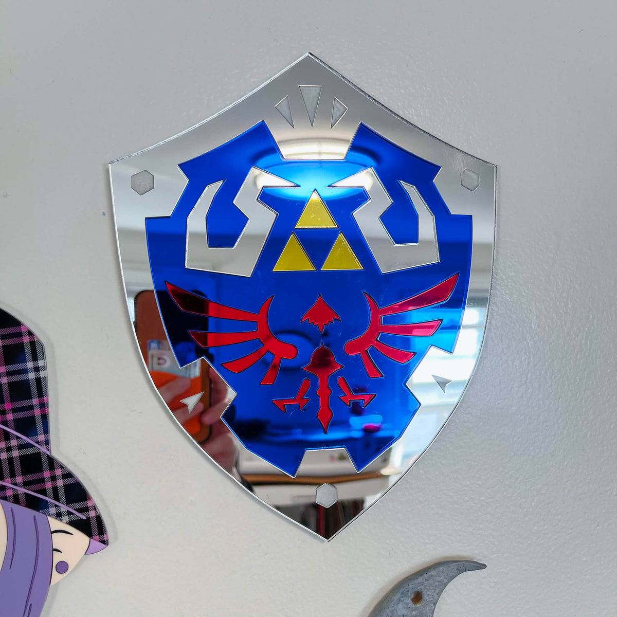 Hylian Shield Handmade Acrylic Wall Mirror PRE ORDER