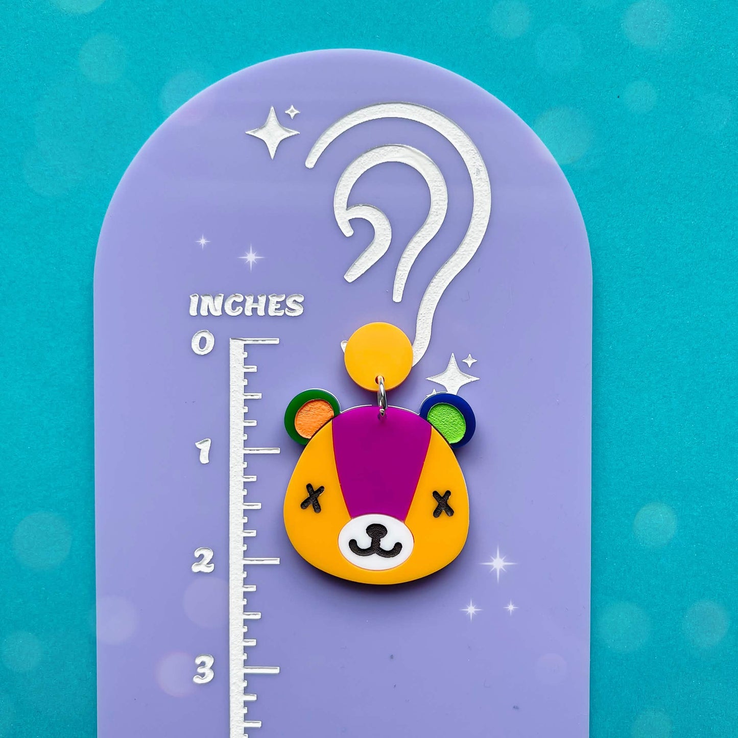 Stitches Handmade Dangle Acrylic Earrings & Keychains