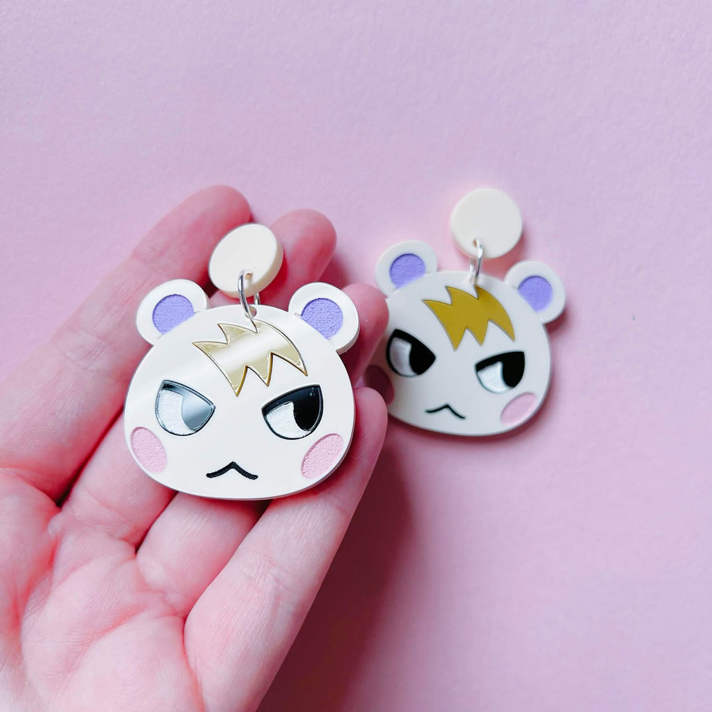 Marshal Squirrel Villager Video Game Handmade Acrylic Statement Earrings, Keychains, Pins