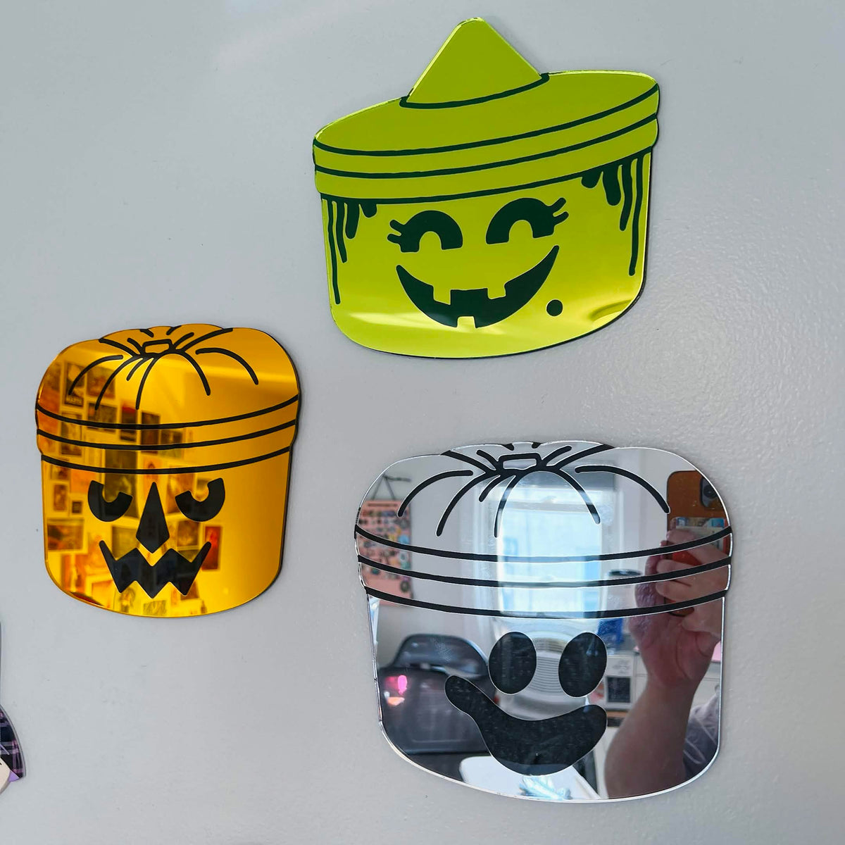 Halloween Buckets Handmade Acrylic Wall Decor Mirrors