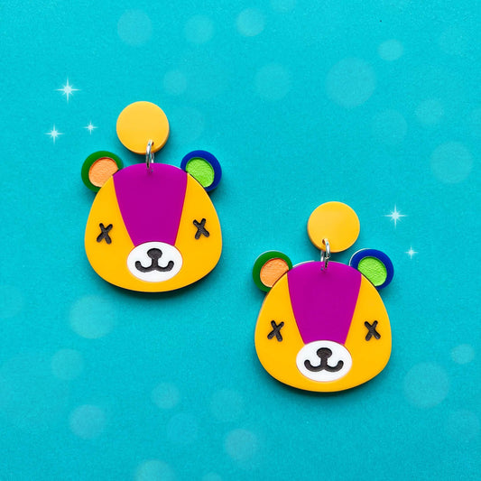 Stitches Handmade Dangle Acrylic Earrings & Keychains