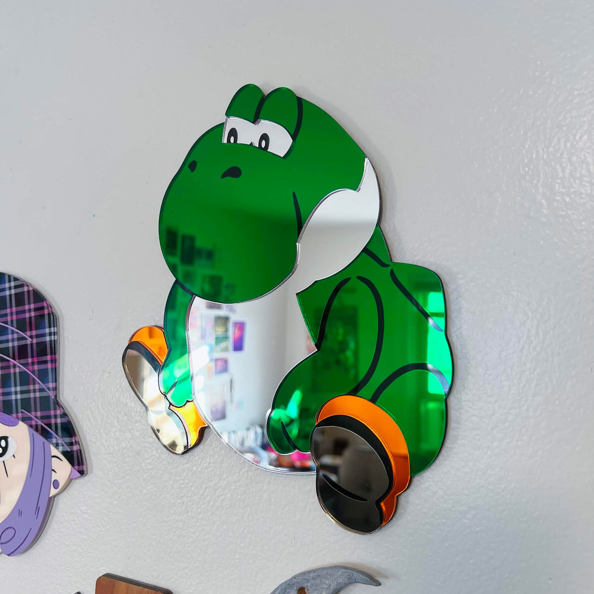 Chonky Yoshi Handmade Acrylic Wall Mirror PRE ORDER