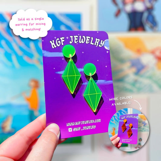Plumbob Acrylic Earrings