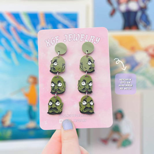 Kashira Handmade Acrylic Statement Earrings & Keychains