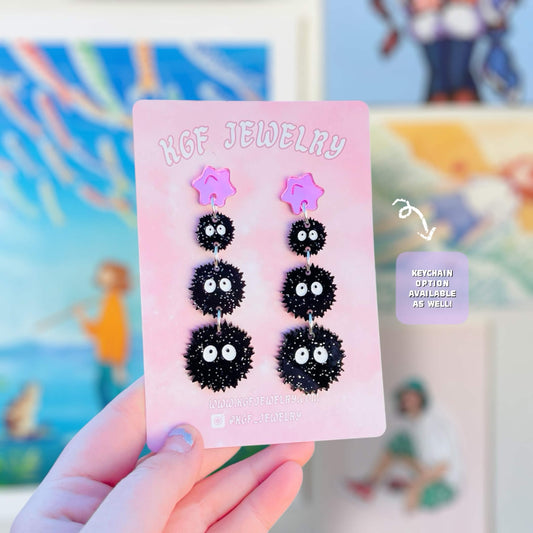 Soot Sprites Handmade Acrylic Statement Earrings & Keychains