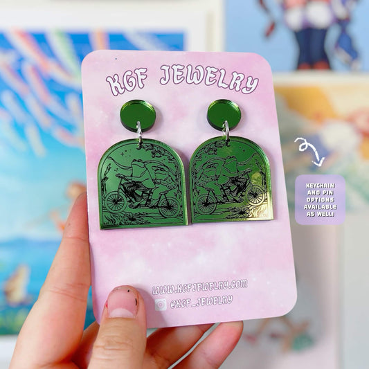 Frog & Toad Handmade Acrylic Statement Earrings, Keychains, Pins