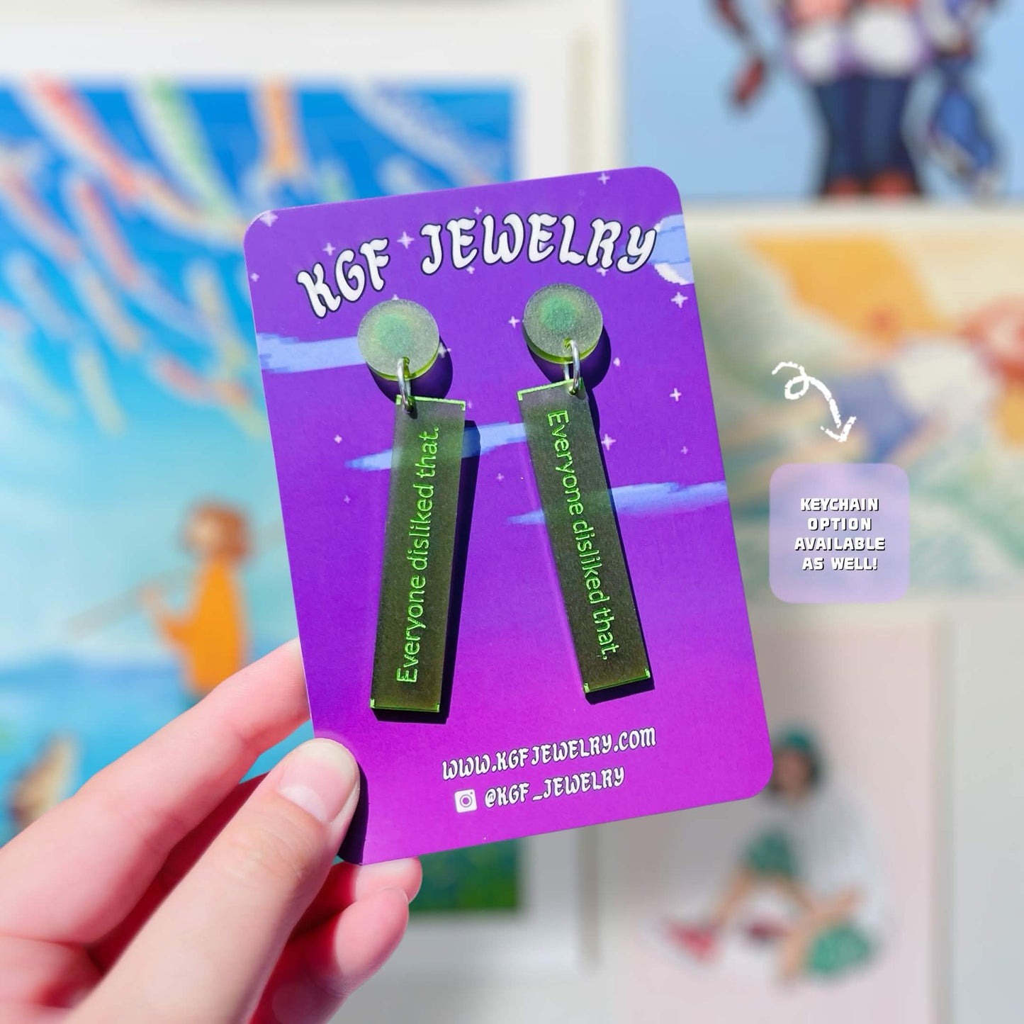 Everyone Disliked That Video Game Handmade Acrylic Statement Earrings & Keychains