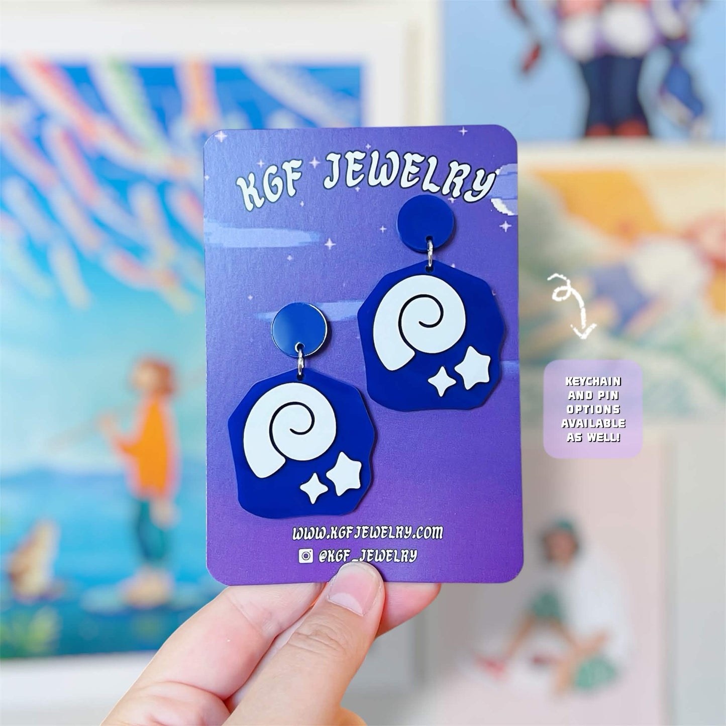 Fossil Video Game Handmade Acrylic Earrings, Keychains, Pins