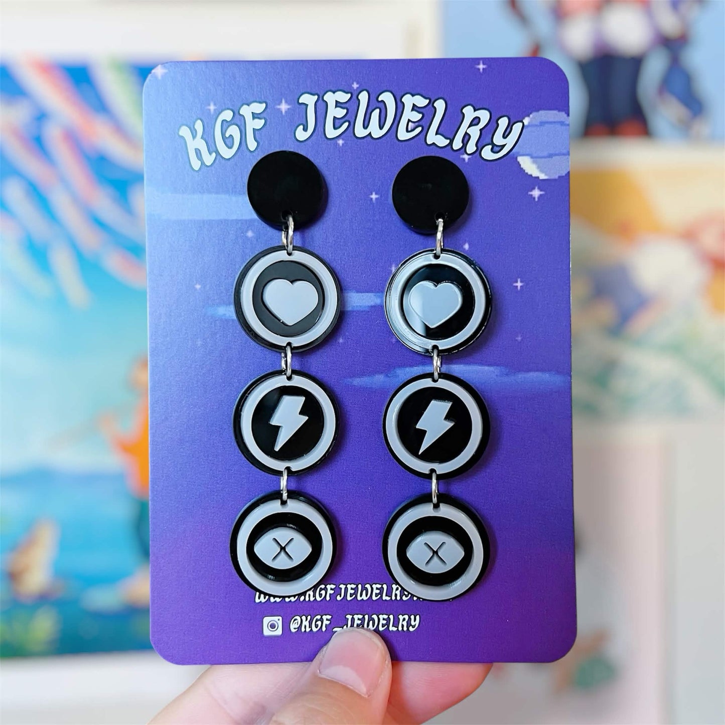 Red Dead Cores Video Game Handmade Acrylic Earrings, Keychains