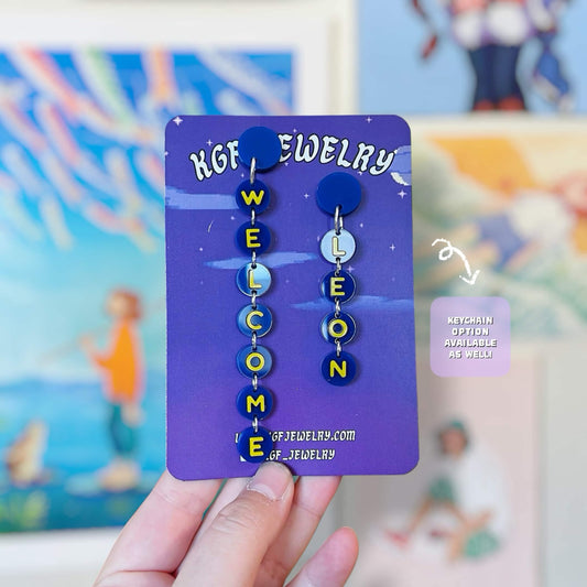 Welcome Leon Video Game Handmade Acrylic Earrings & Keychains