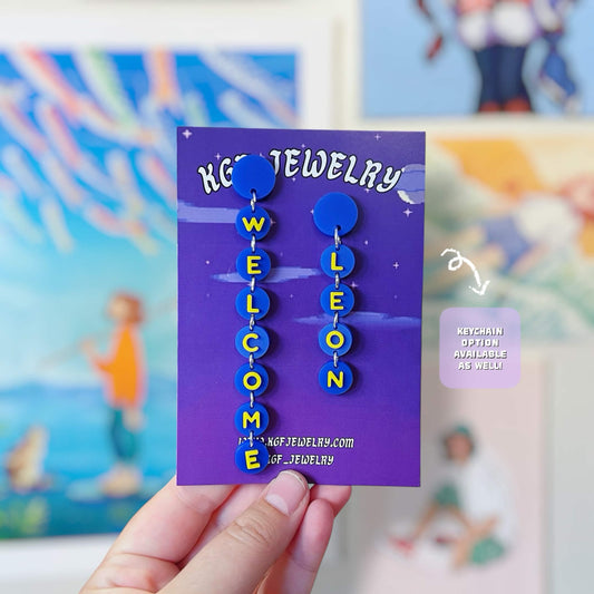 Welcome Leon Video Game Handmade Acrylic Earrings & Keychains
